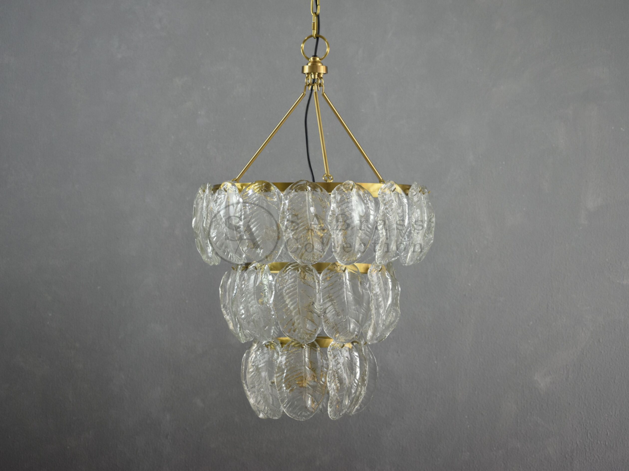 Glass Leaf Chandelier