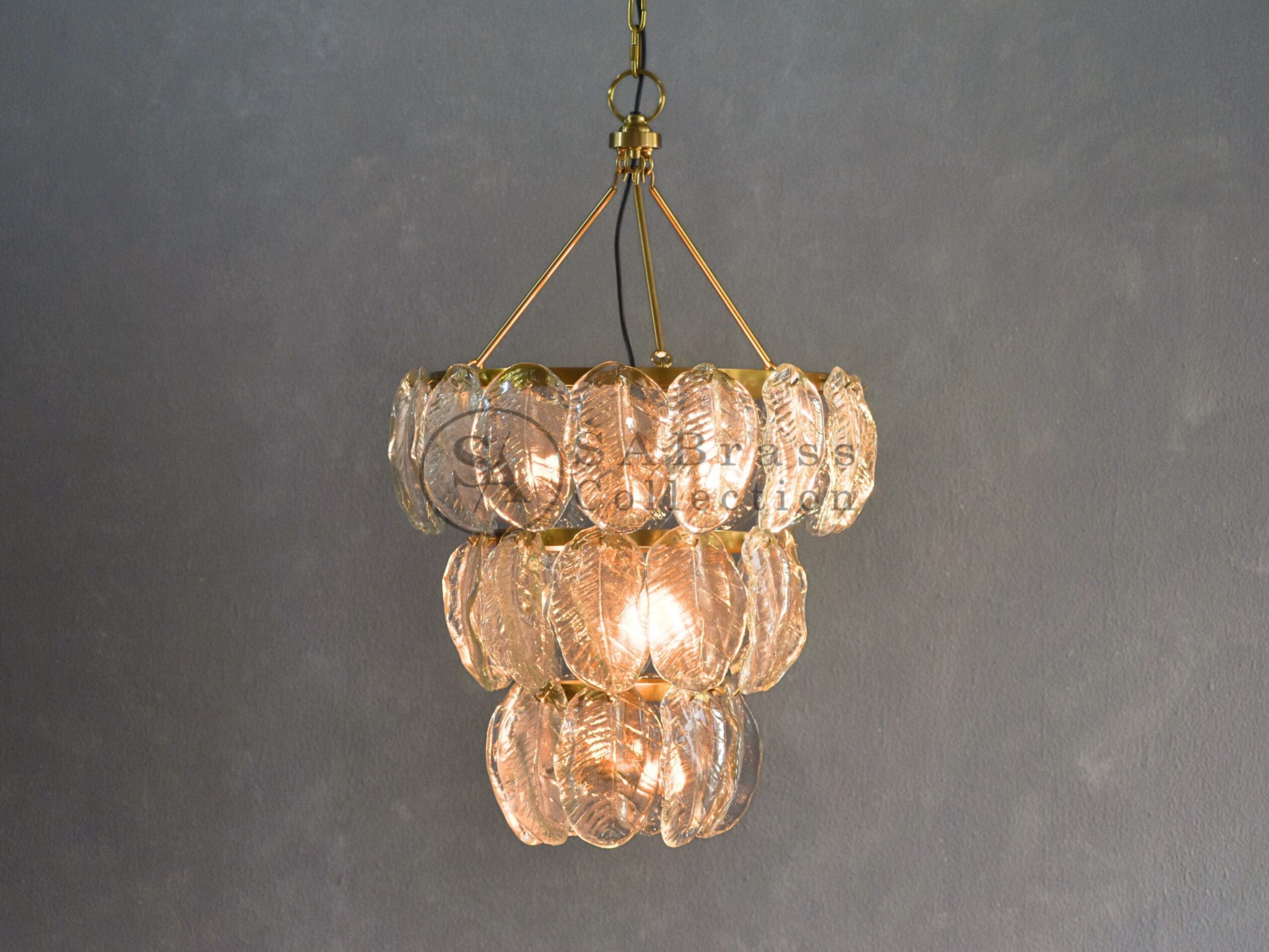 Glass Leaf Chandelier