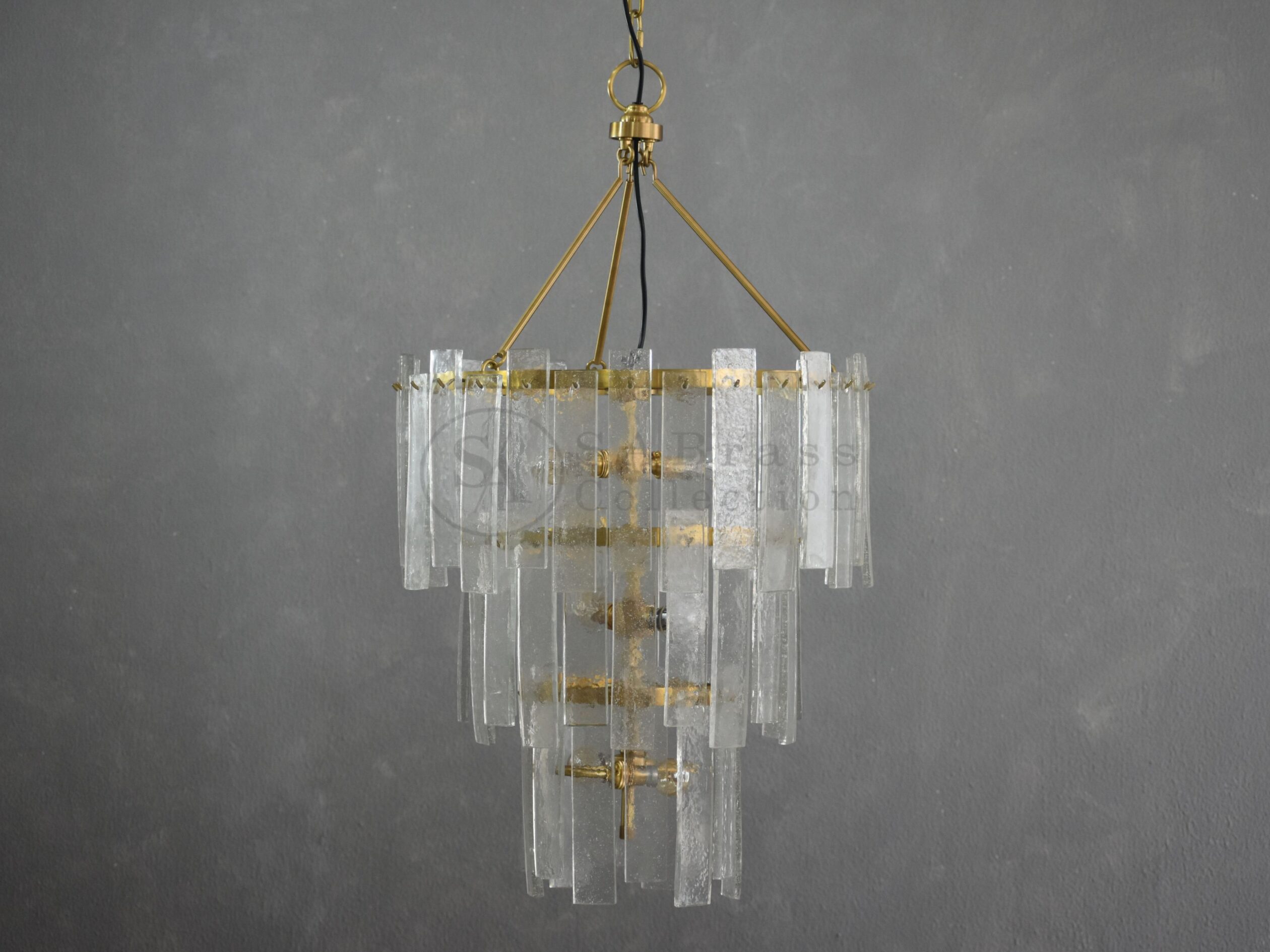 Glass Strips Chandelier Large