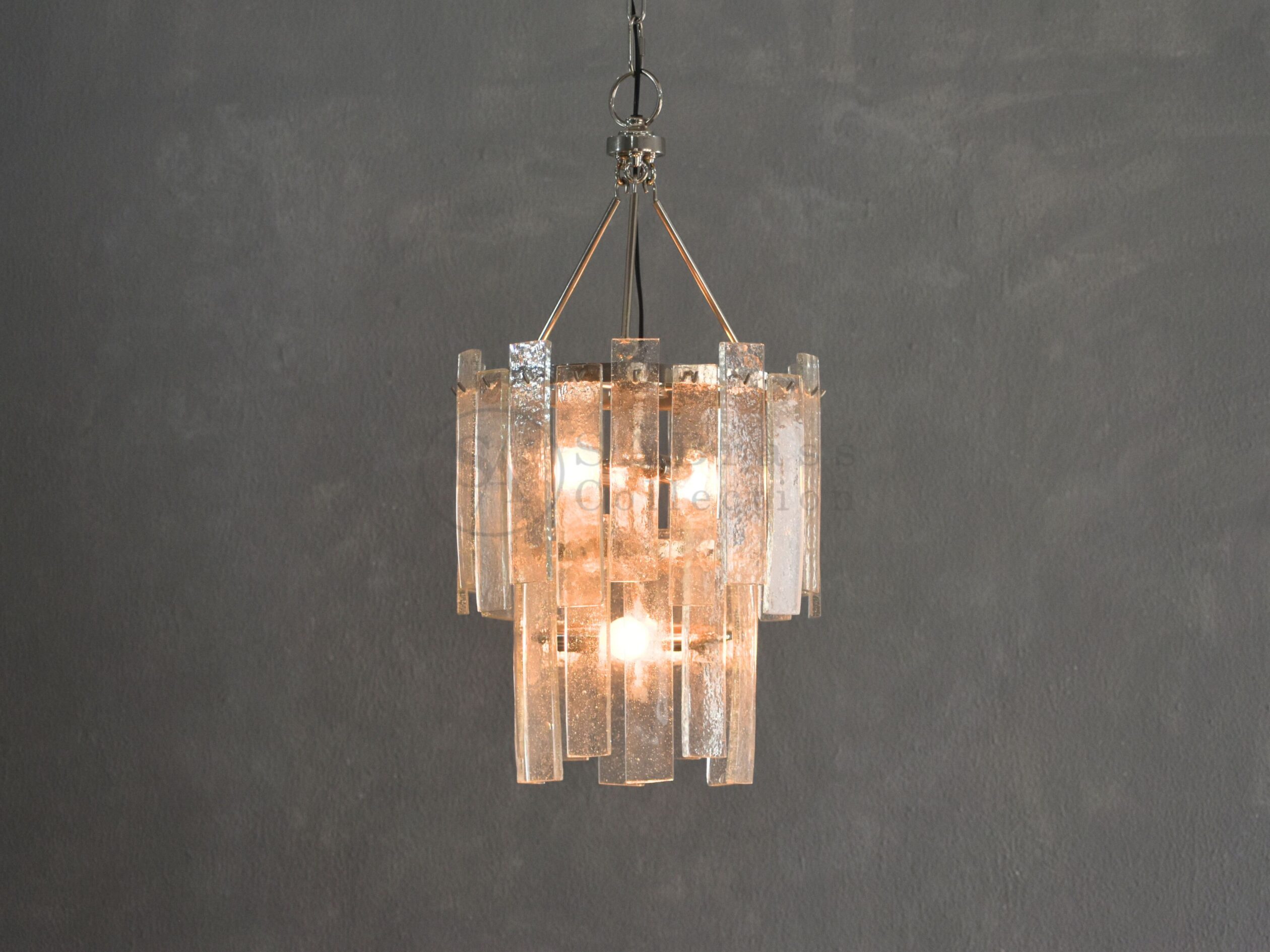 Glass Strips Chandelier Small